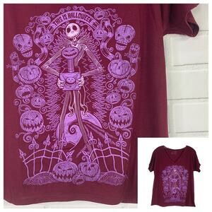 Tee Villain tshirt Nightmare Before Christmas Jack Skellington women small